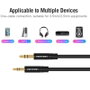 Vention Adaptador Cable Estéreo Jack 3.5 Macho a Jack 2.5 Hembra 1.5m Negro
